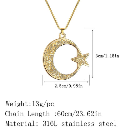 Turkish Moon and Star Stainless Steel