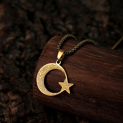 Turkish Moon and Star Stainless Steel